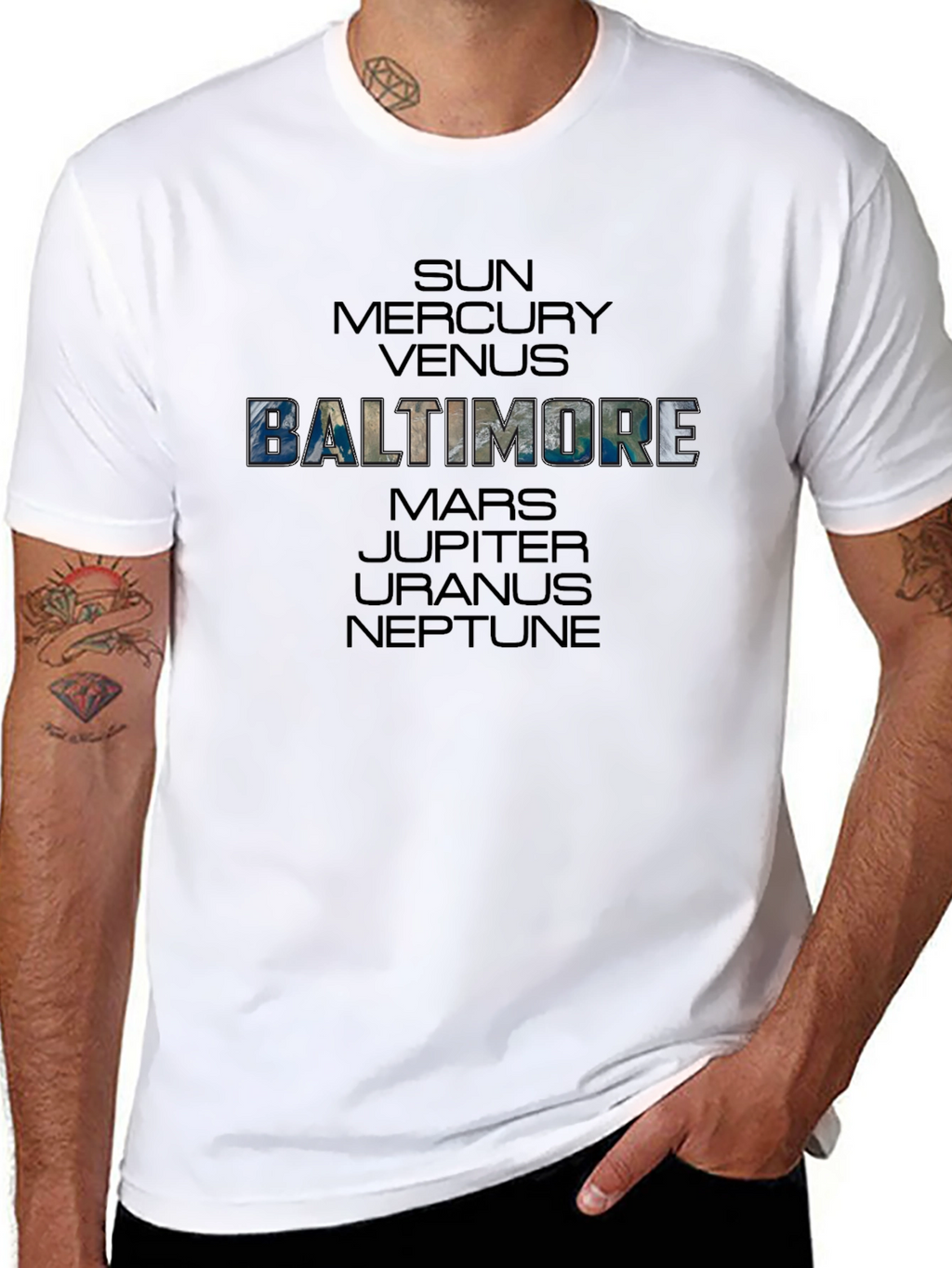 Baltimore Planets Graphic T-Shirt - Space Theme