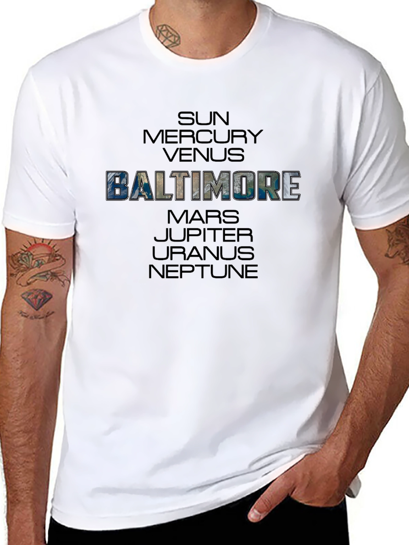 Baltimore Planets Graphic T-Shirt - Space Theme