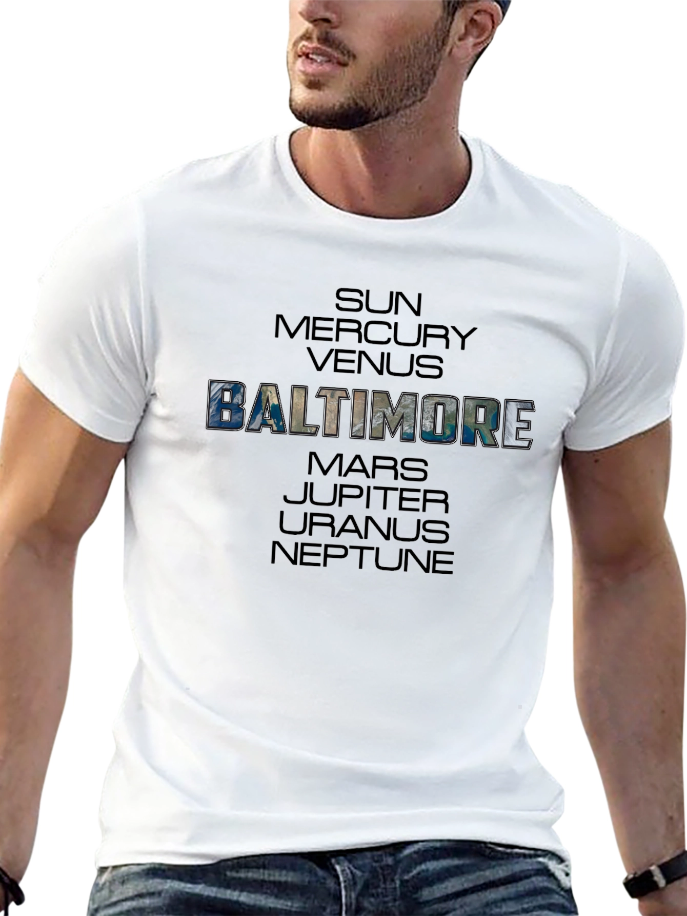 Baltimore Planets Graphic T-Shirt - Space Theme
