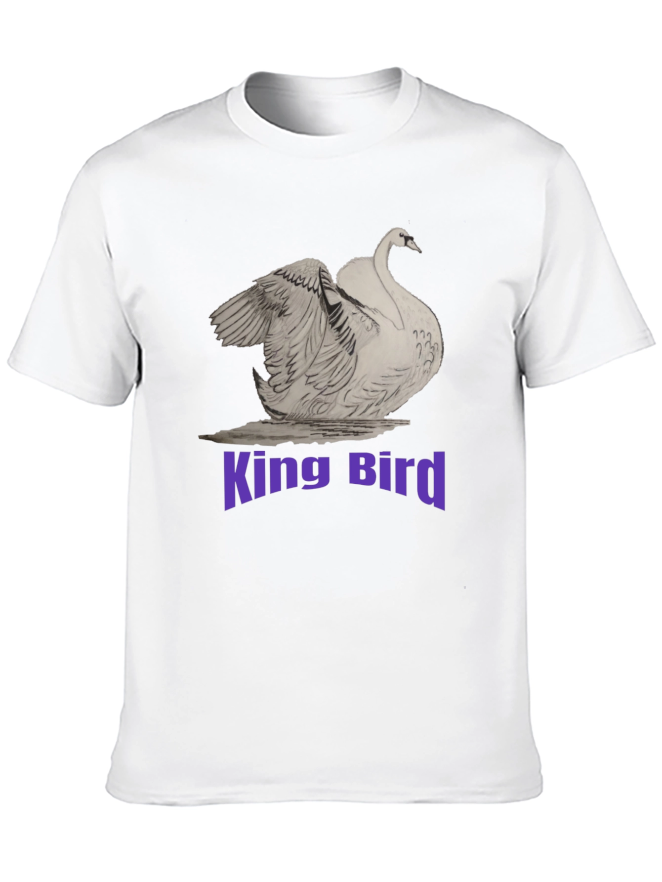 King Bird Swan Graphic Tee - Mens Black T-Shirt