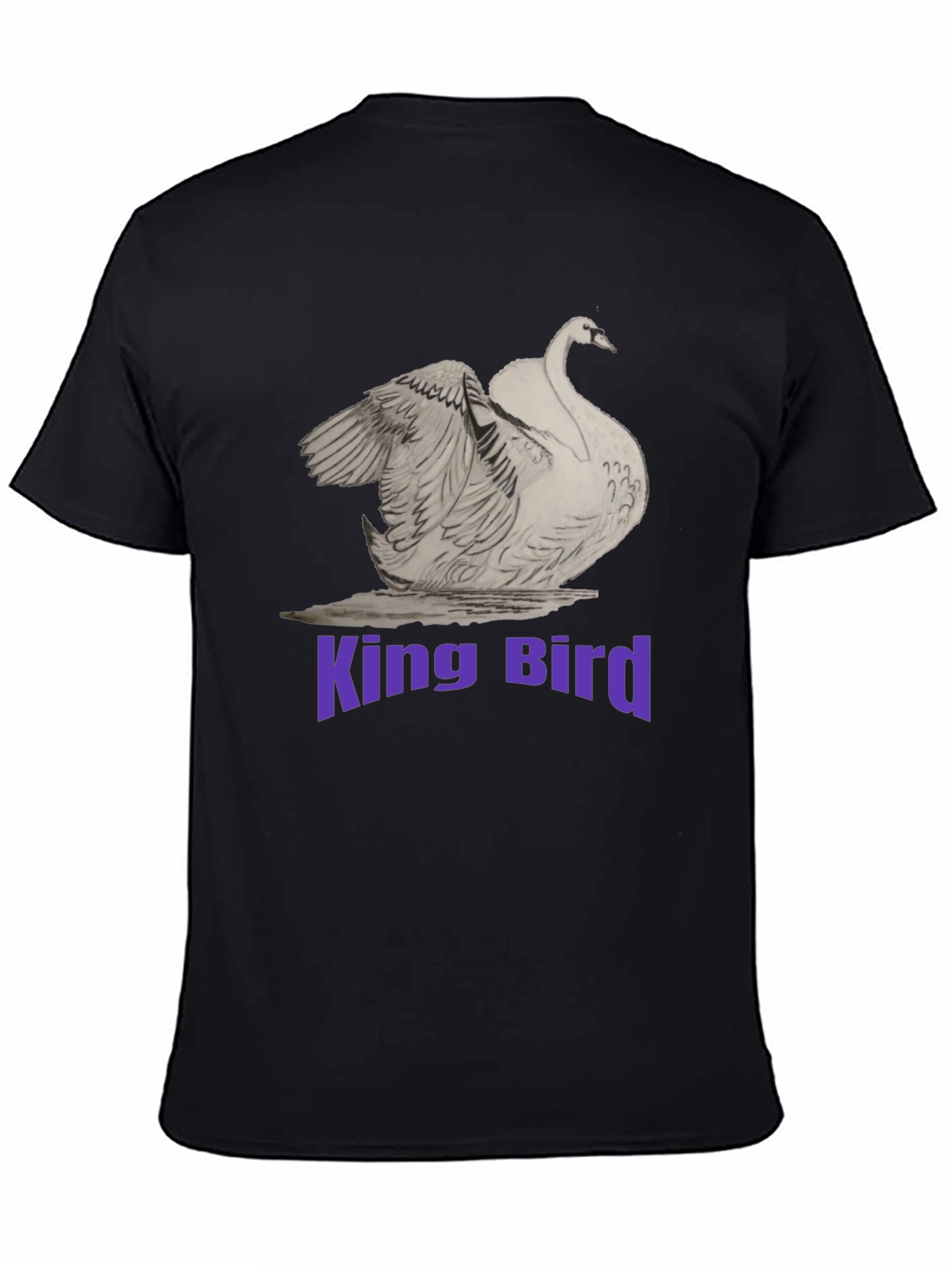 King Bird Swan Graphic Tee - Mens Black T-Shirt