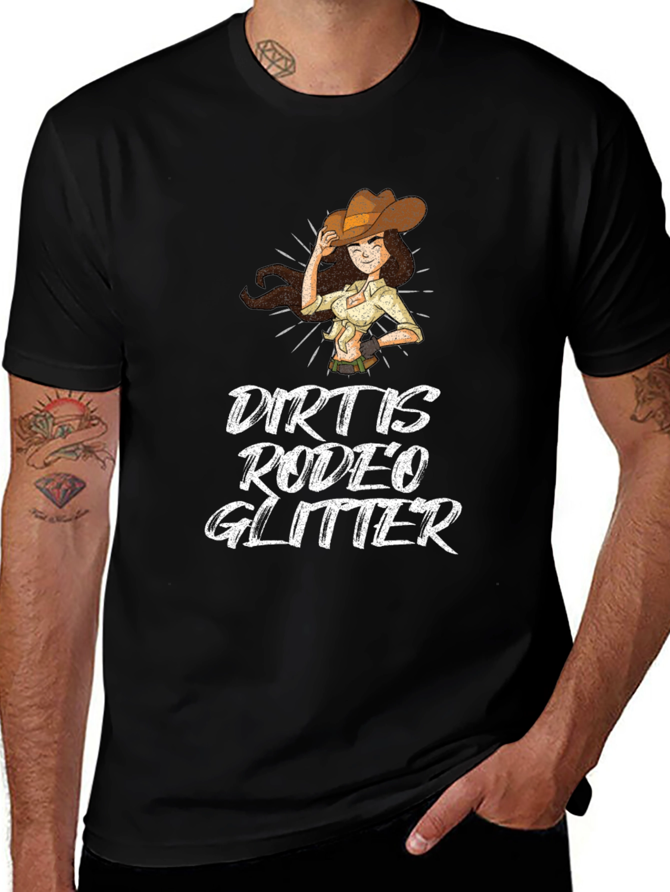 Dirt Is Rodeo Glitter T-Shirt
