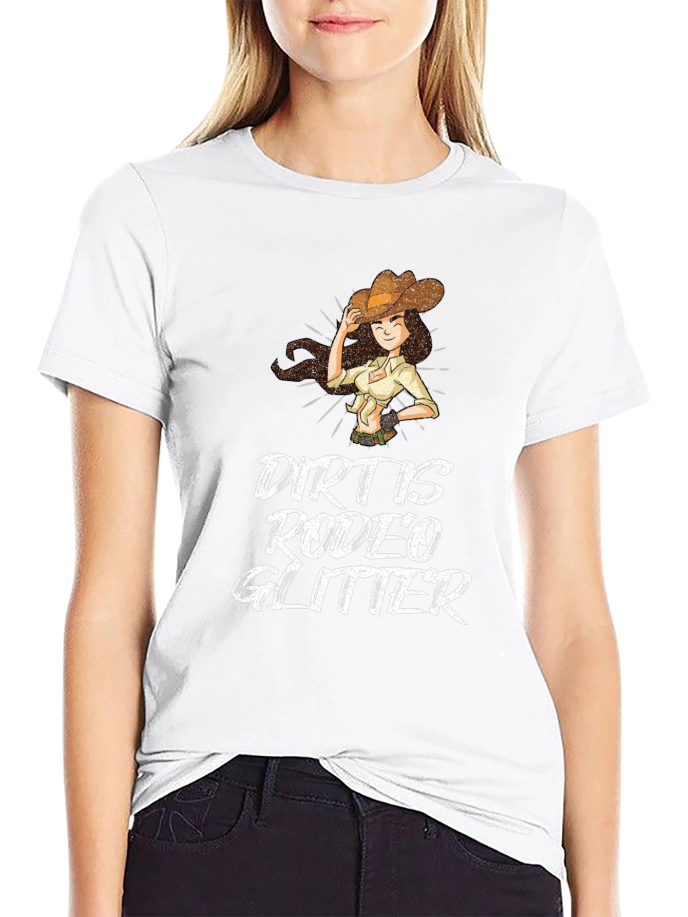 Dirt Is Rodeo Glitter T-Shirt