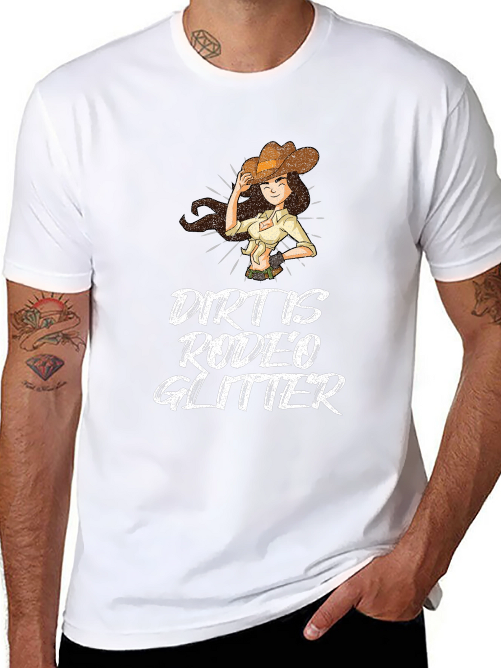 Dirt Is Rodeo Glitter T-Shirt