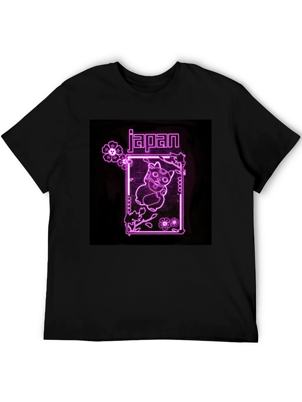 Neon Japan Lucky Cat T-Shirt