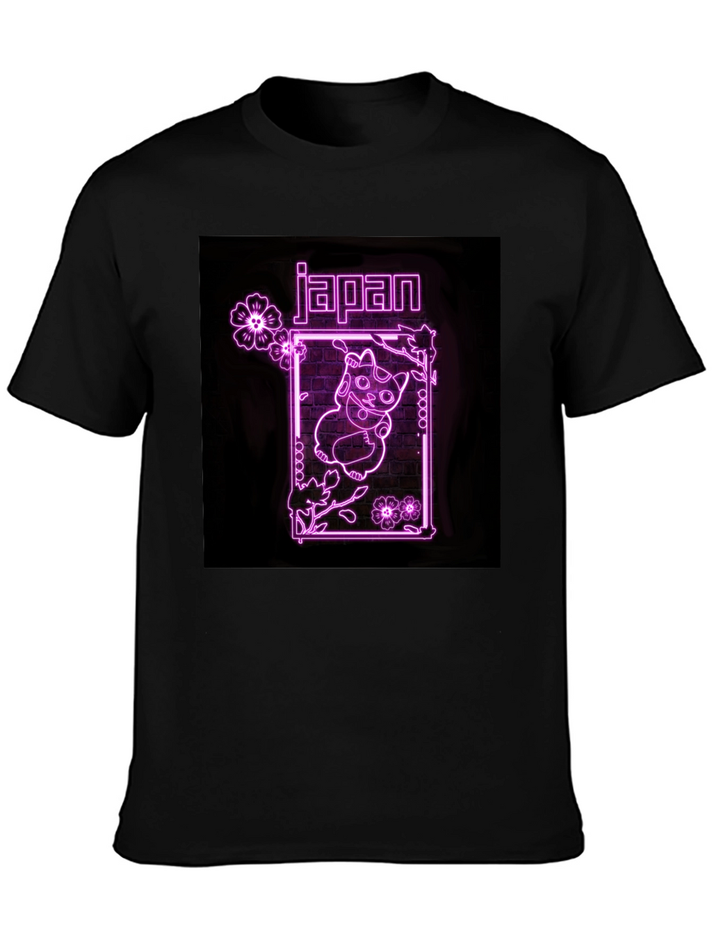 Neon Japan Lucky Cat T-Shirt