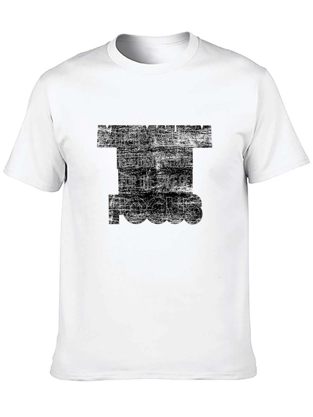 Minimalism Focus Black T-Shirt