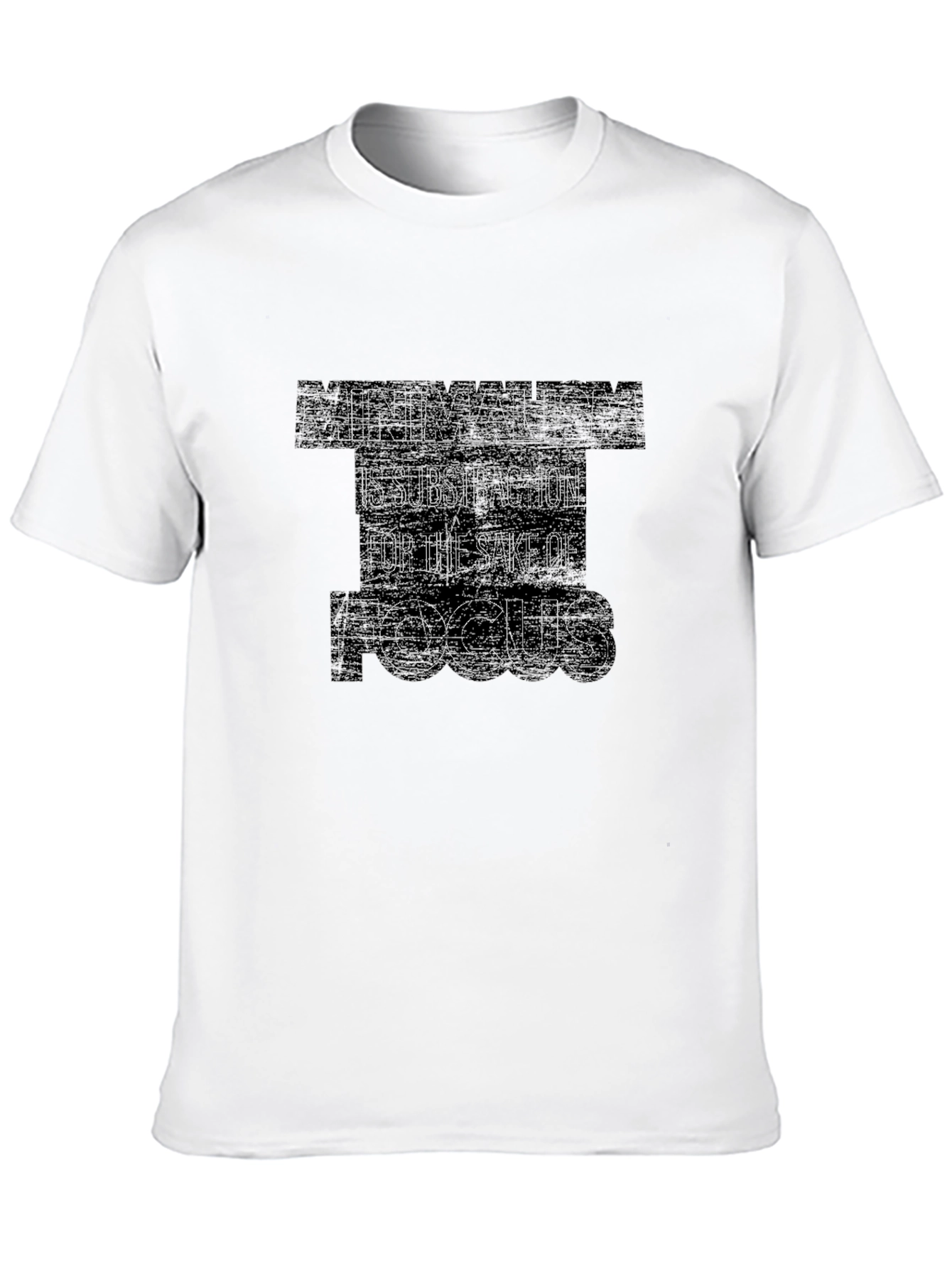 Minimalism Focus Black T-Shirt