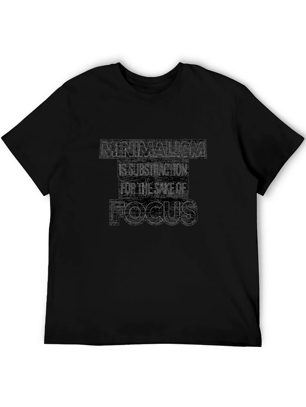 Minimalism Focus Black T-Shirt