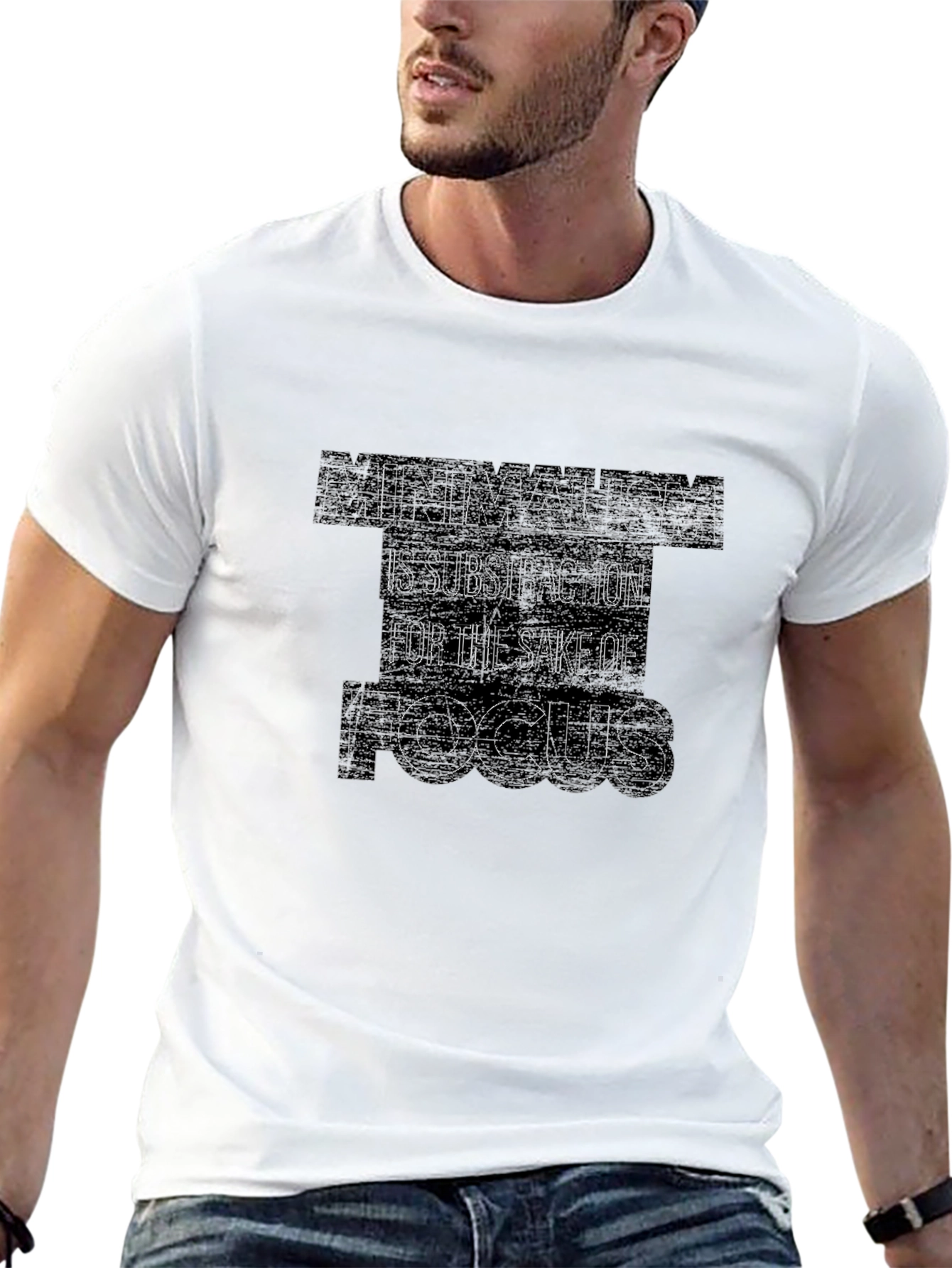 Minimalism Focus Black T-Shirt