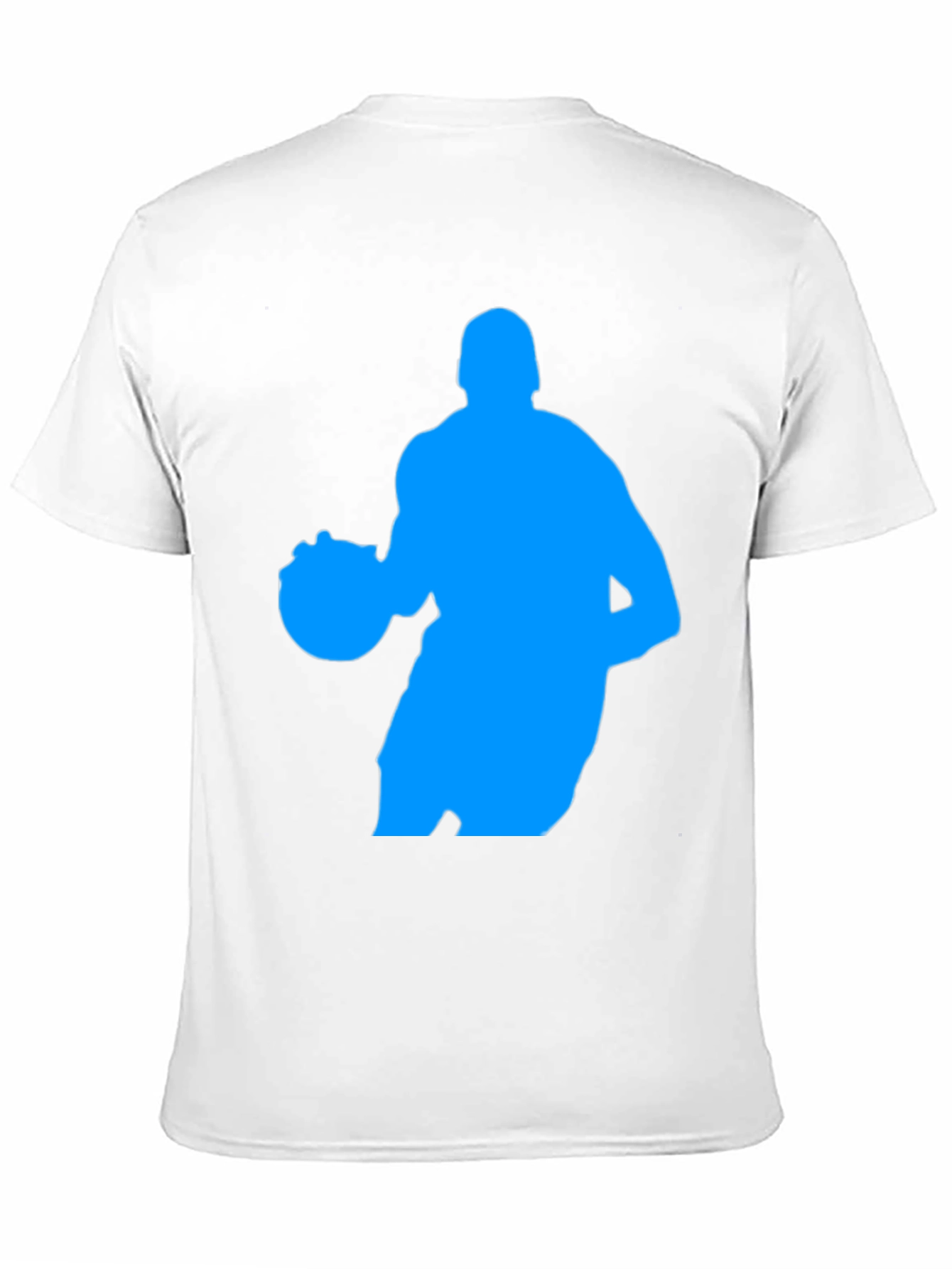 Basketball Player Graphic Tee - Black Cotton Blend