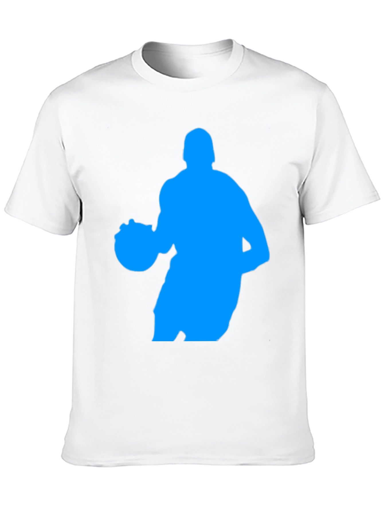 Basketball Player Graphic Tee - Black Cotton Blend