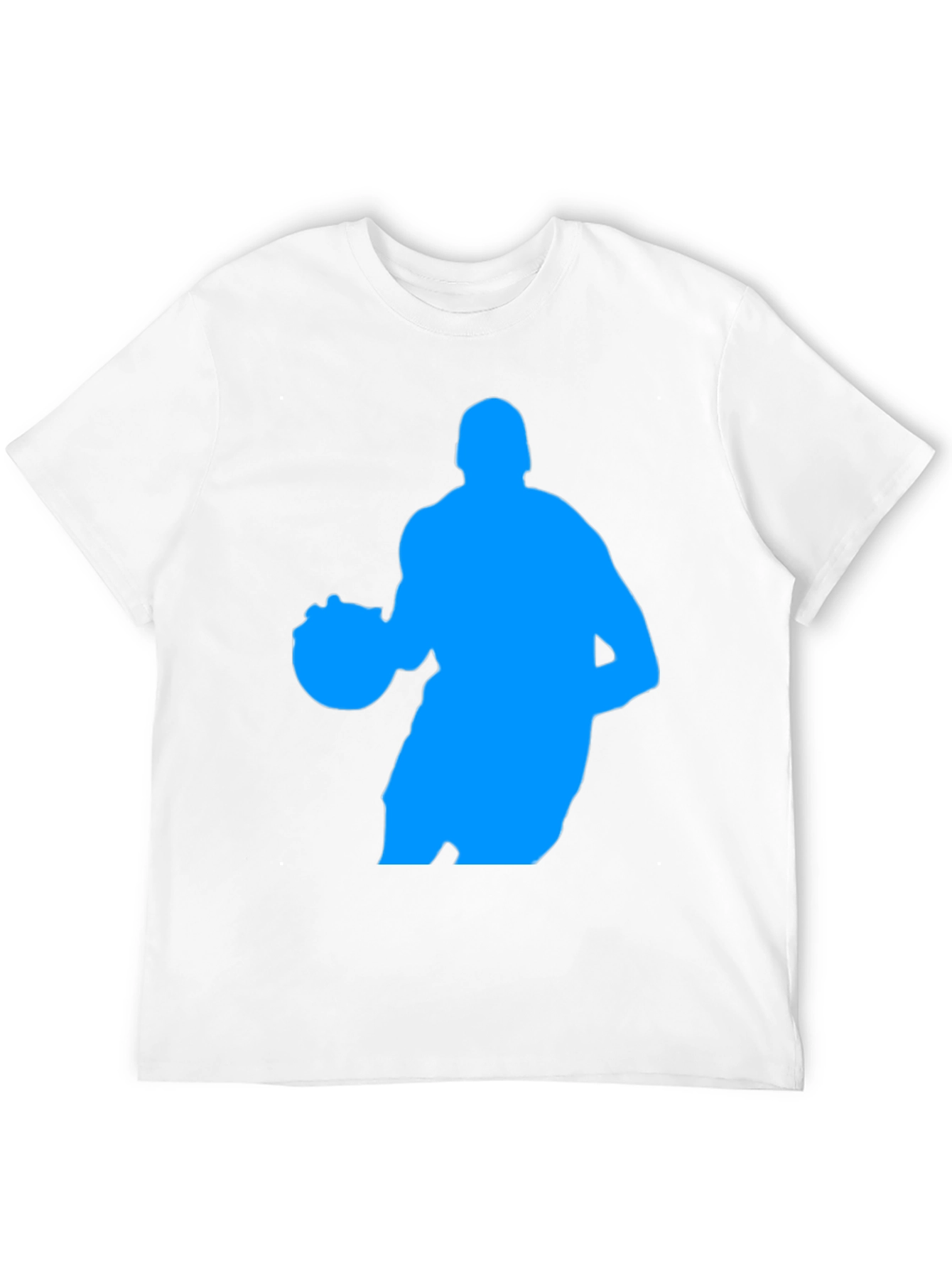 Basketball Player Graphic Tee - Black Cotton Blend