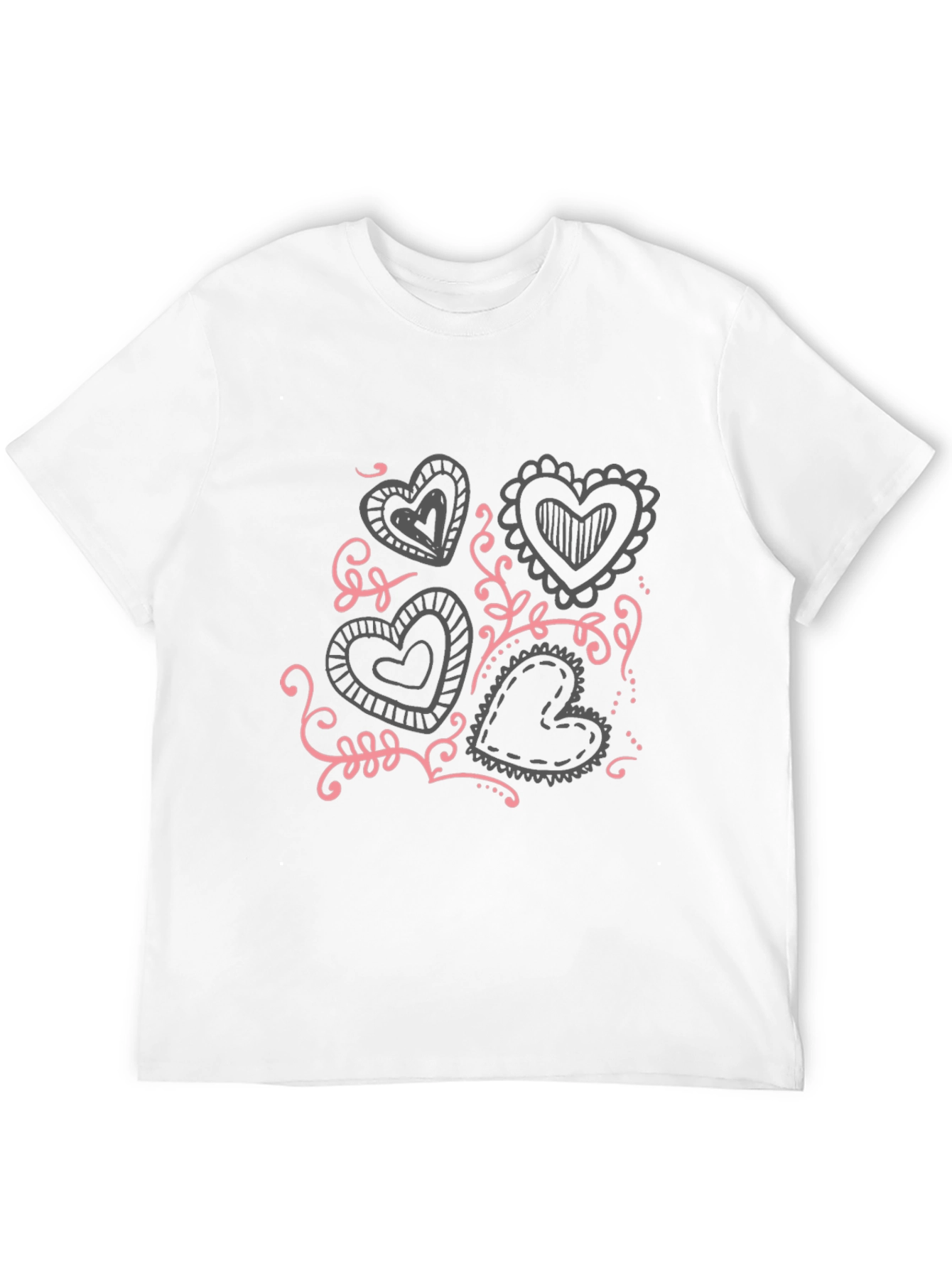 Heart Doodle Graphic T-Shirt