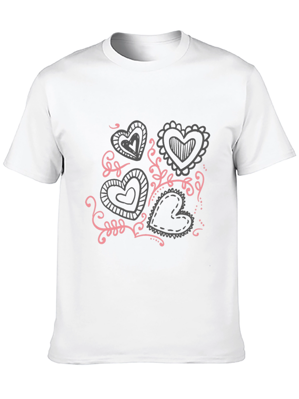 Heart Doodle Graphic T-Shirt
