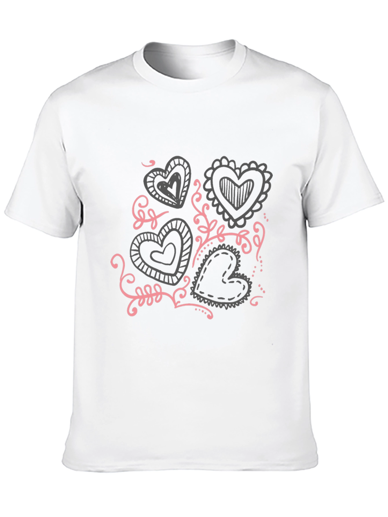 Heart Doodle Graphic T-Shirt
