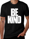 Be Kind Graphic Tee - Black Cotton Blend