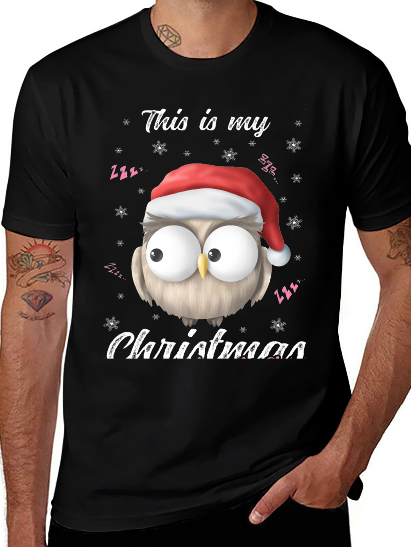 Christmas Owl T-Shirt - This Is My Christmas Tee
