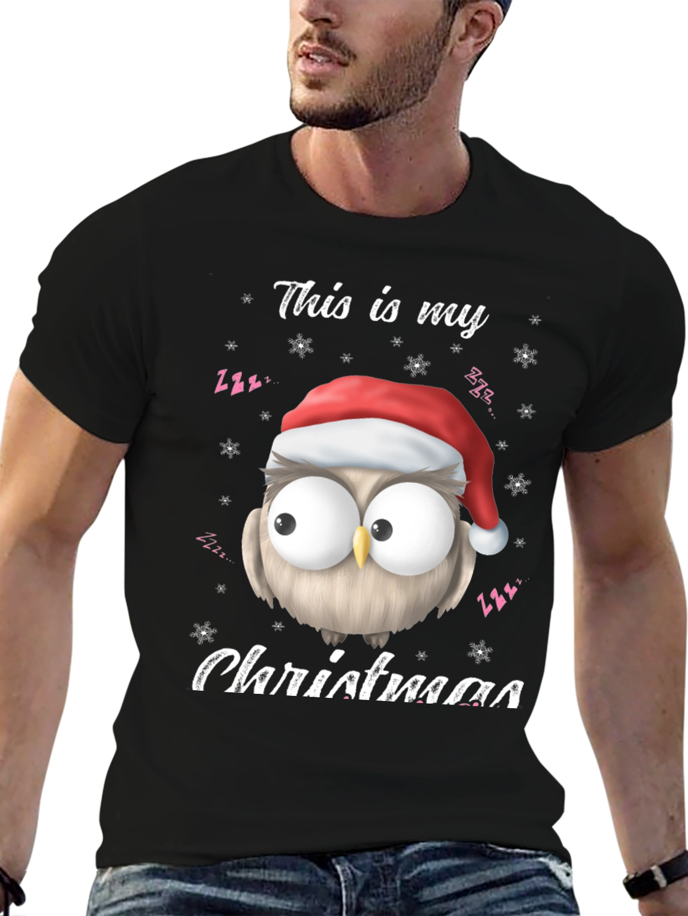 Christmas Owl T-Shirt - This Is My Christmas Tee