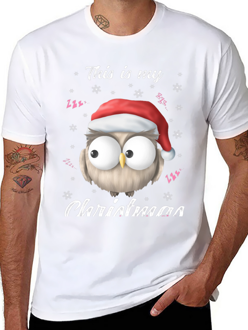 Christmas Owl T-Shirt - This Is My Christmas Tee