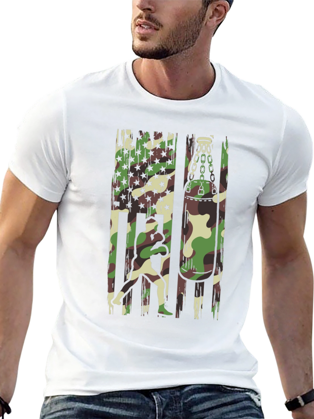 Camo Boxer Graphic T-Shirt