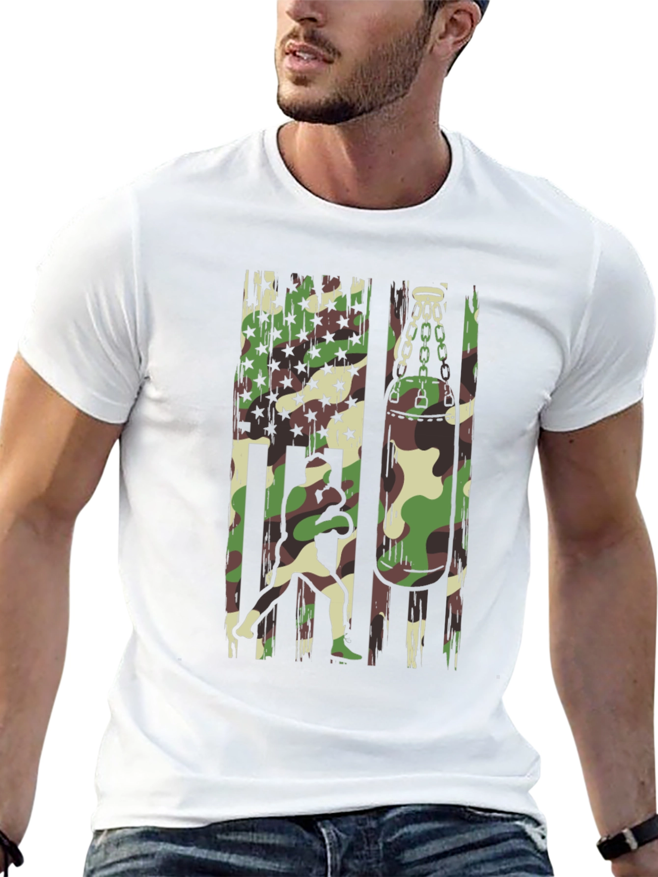 Camo Boxer Graphic T-Shirt