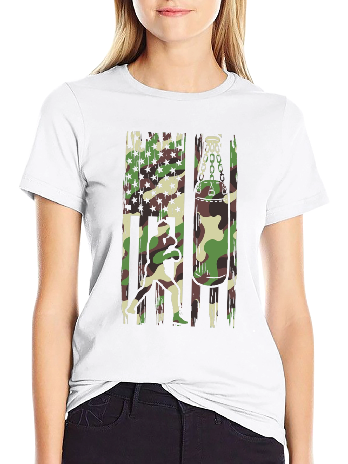 Camo Boxer Graphic T-Shirt