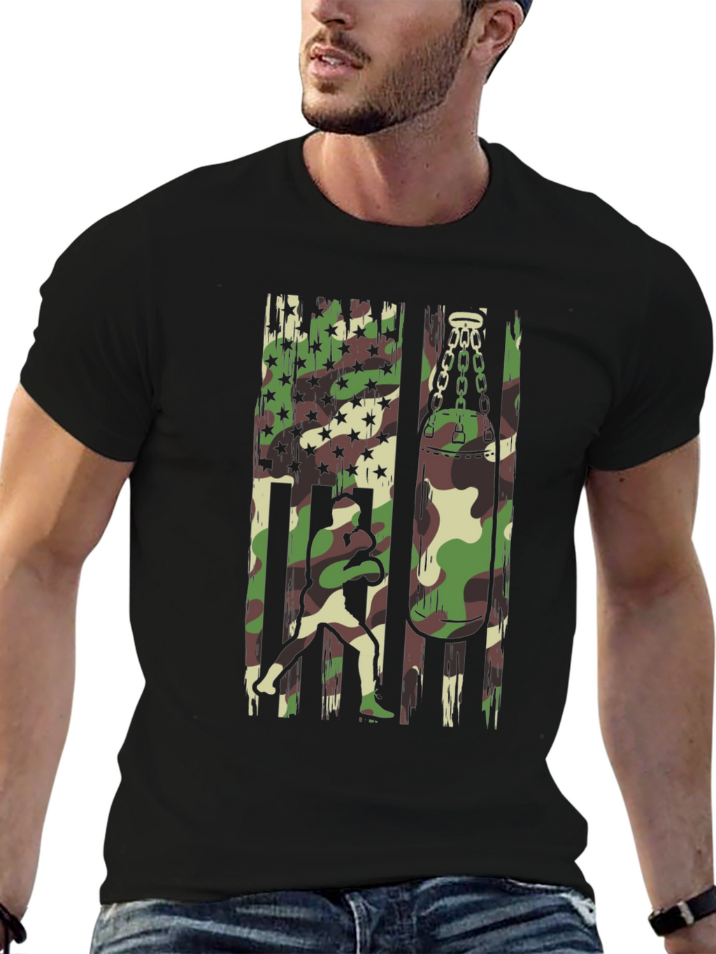 Camo Boxer Graphic T-Shirt