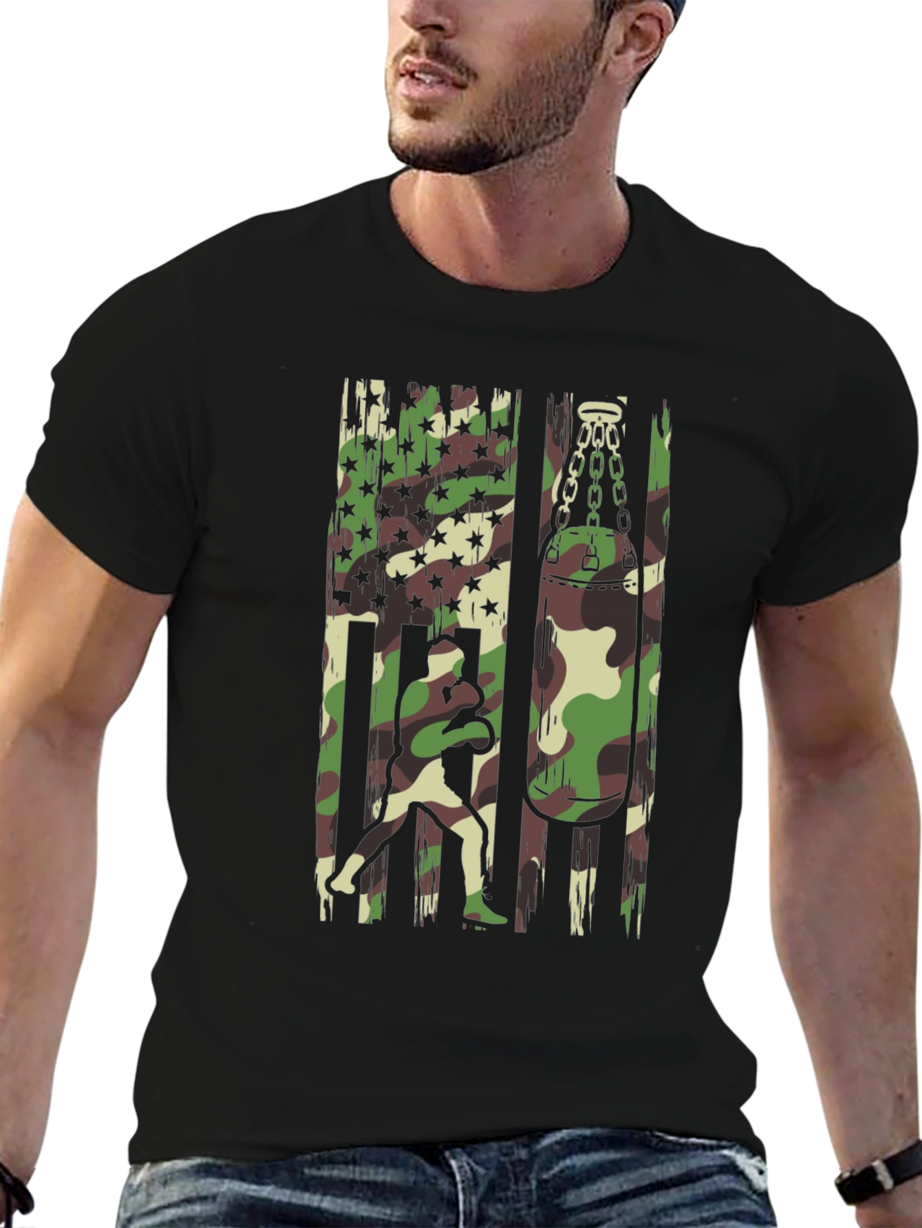 Camo Boxer Graphic T-Shirt