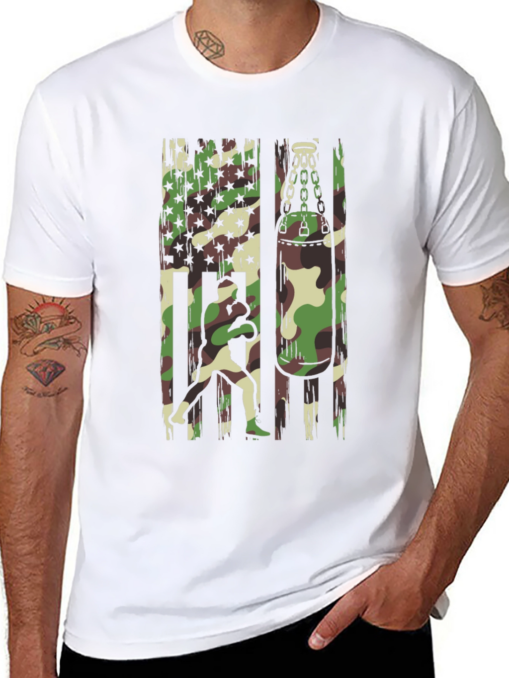 Camo Boxer Graphic T-Shirt