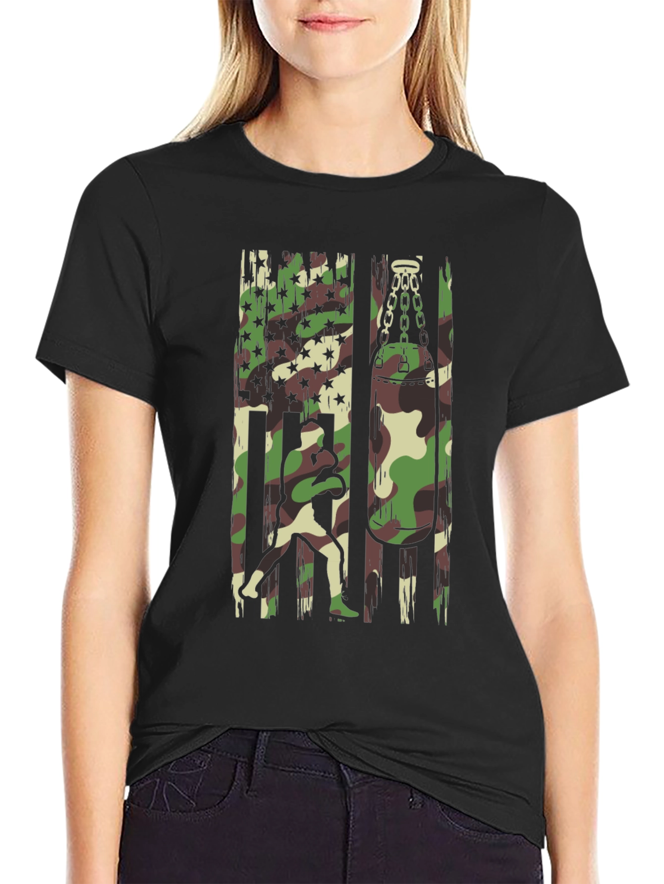 Camo Boxer Graphic T-Shirt