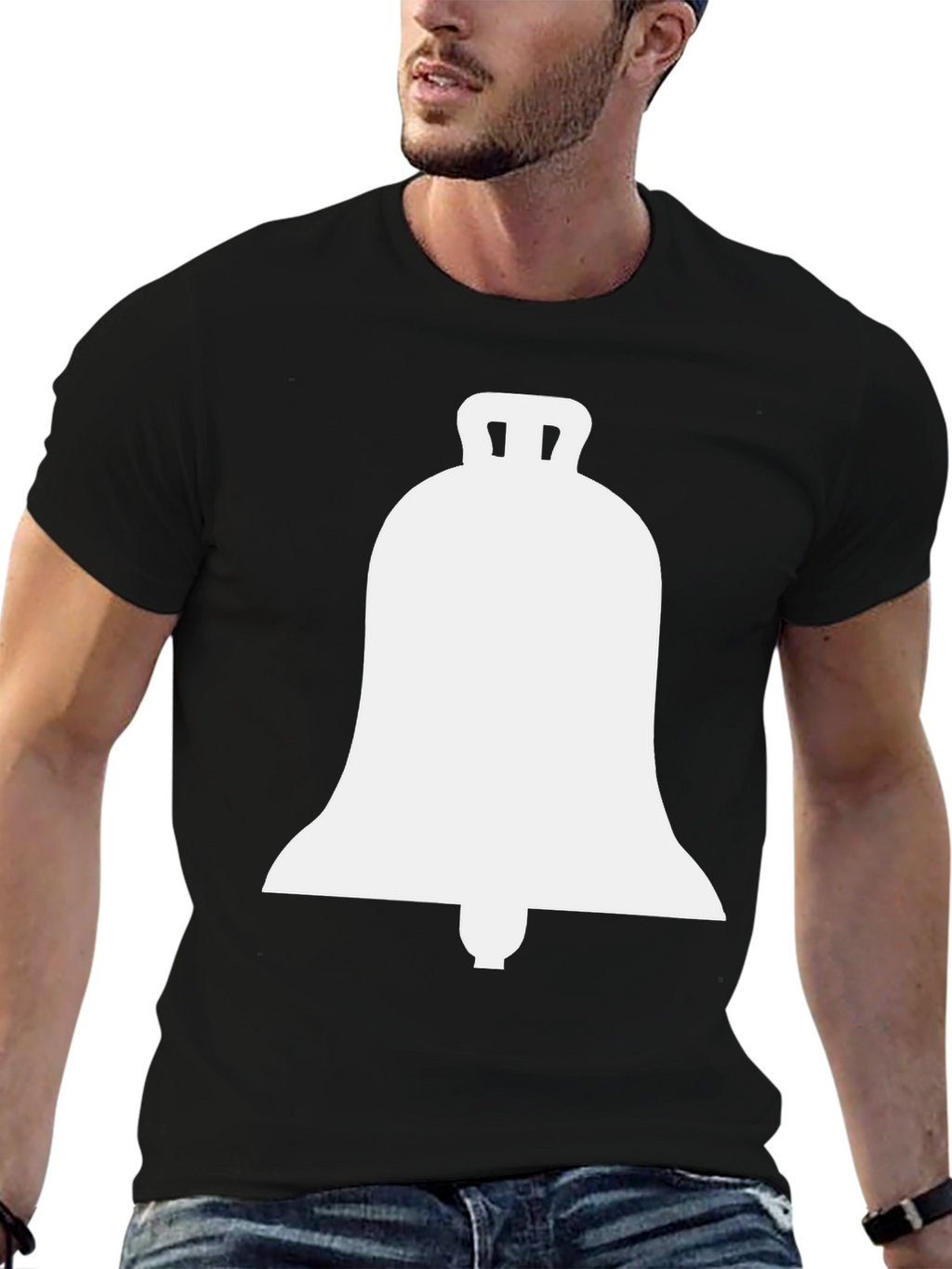 Bell Graphic T-Shirt - Black Cotton Tee