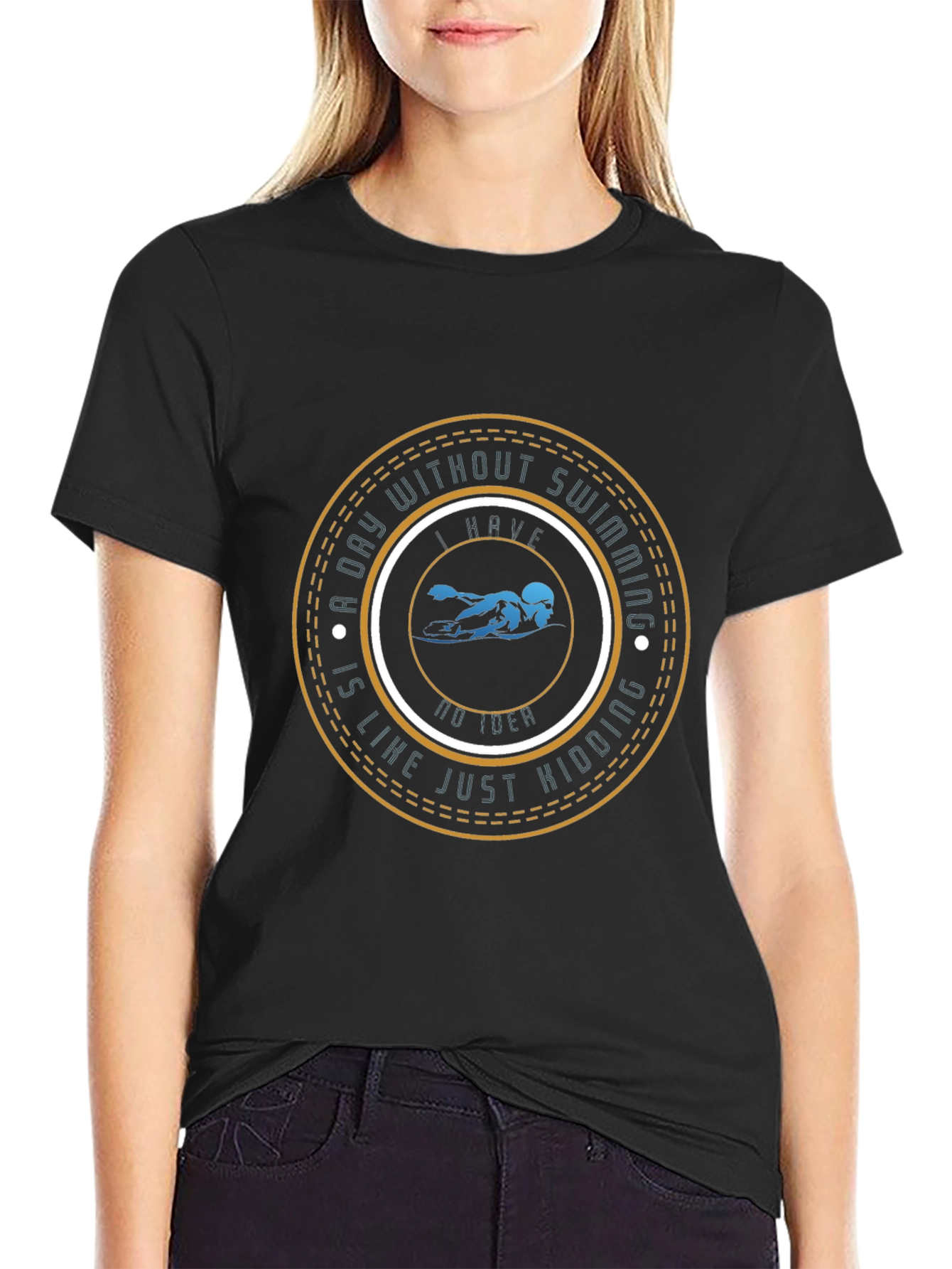 Swimmer Graphic Tee - Day Without Swimming T-Shirt
