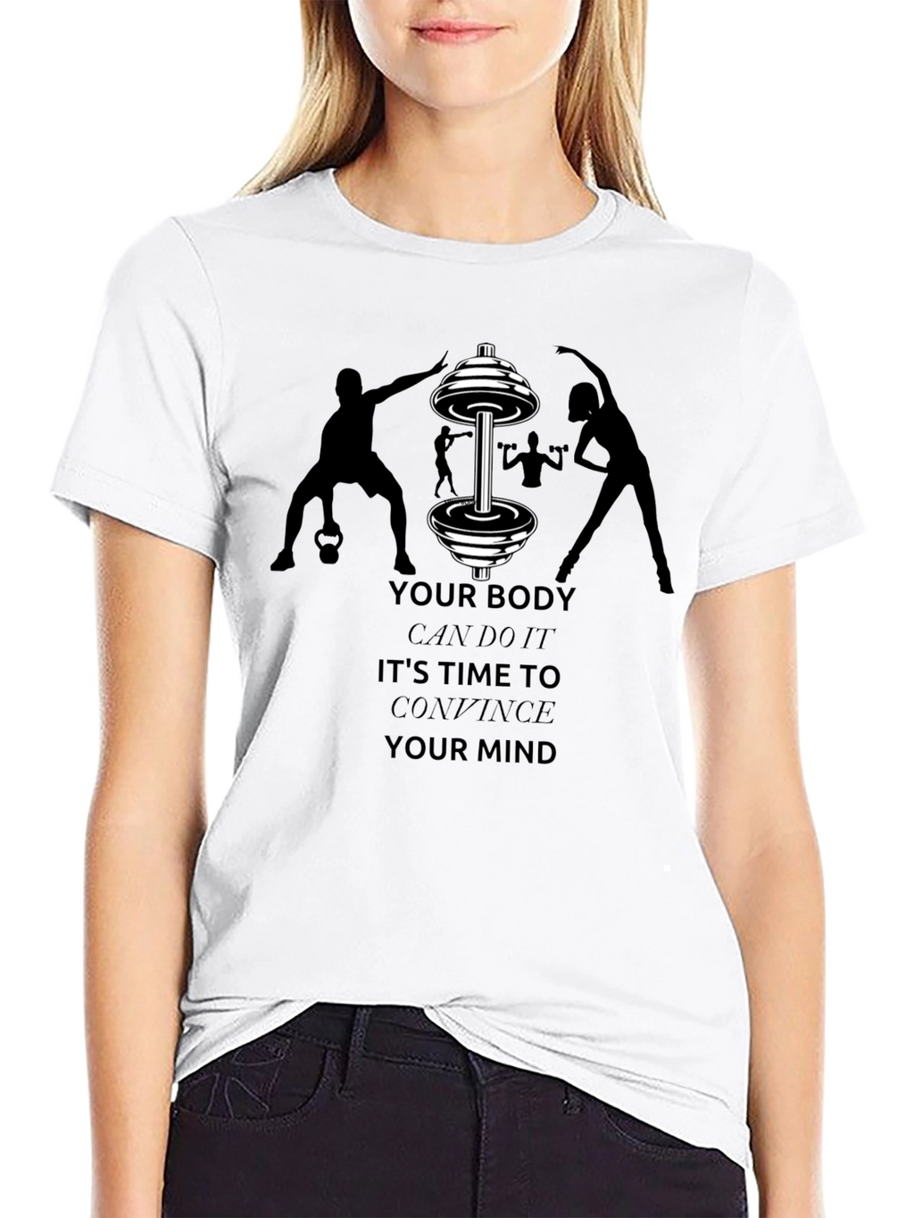 Motivational Gym T-Shirt - Your Body Can Do It