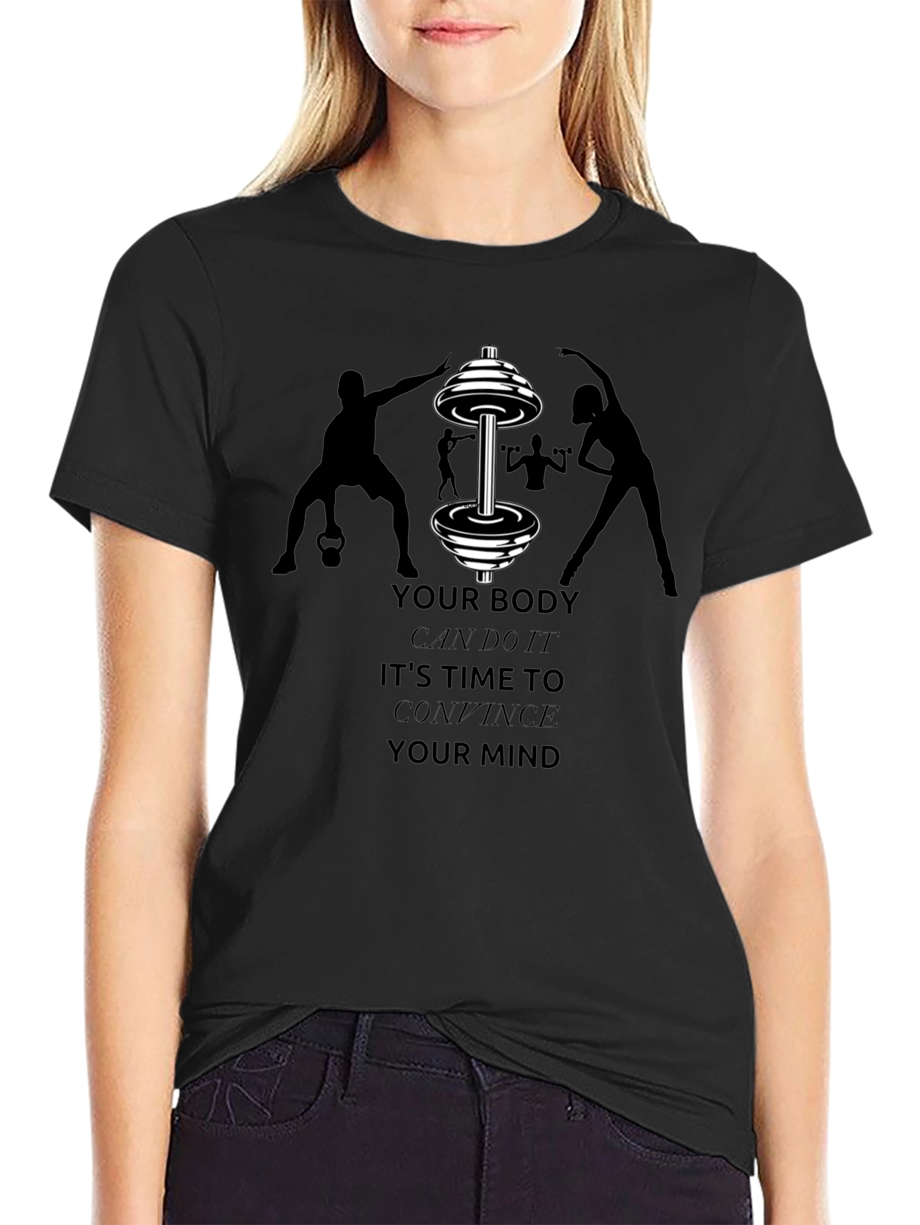 Motivational Gym T-Shirt - Your Body Can Do It