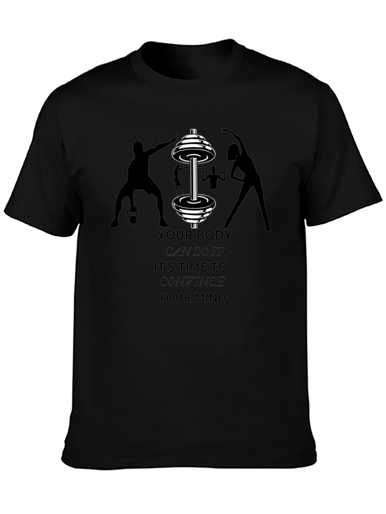 Motivational Gym T-Shirt - Your Body Can Do It
