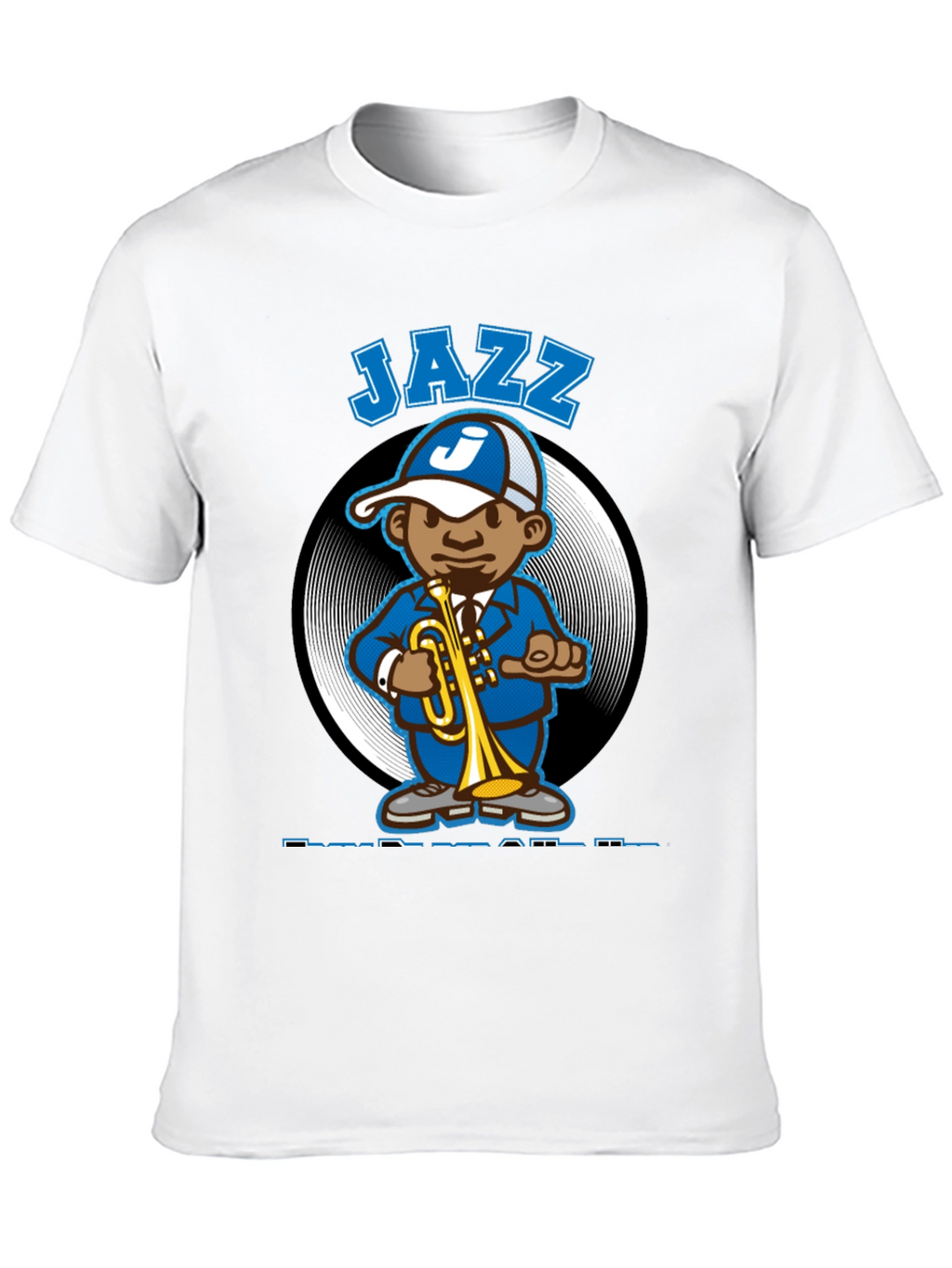 Jazz Cartoon Character Black T-Shirt