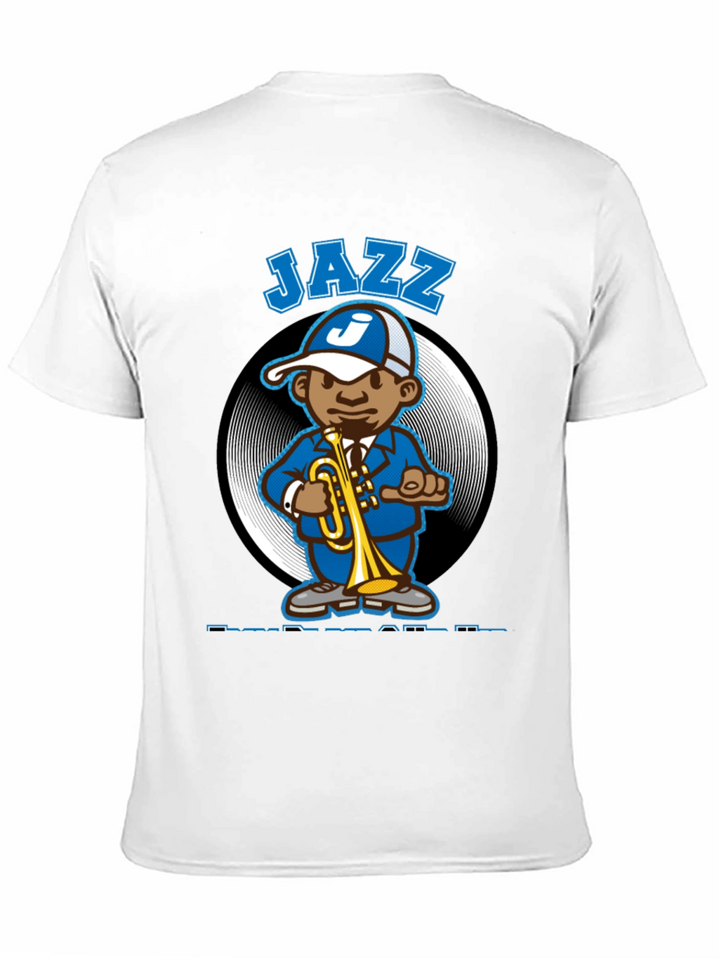 Jazz Cartoon Character Black T-Shirt