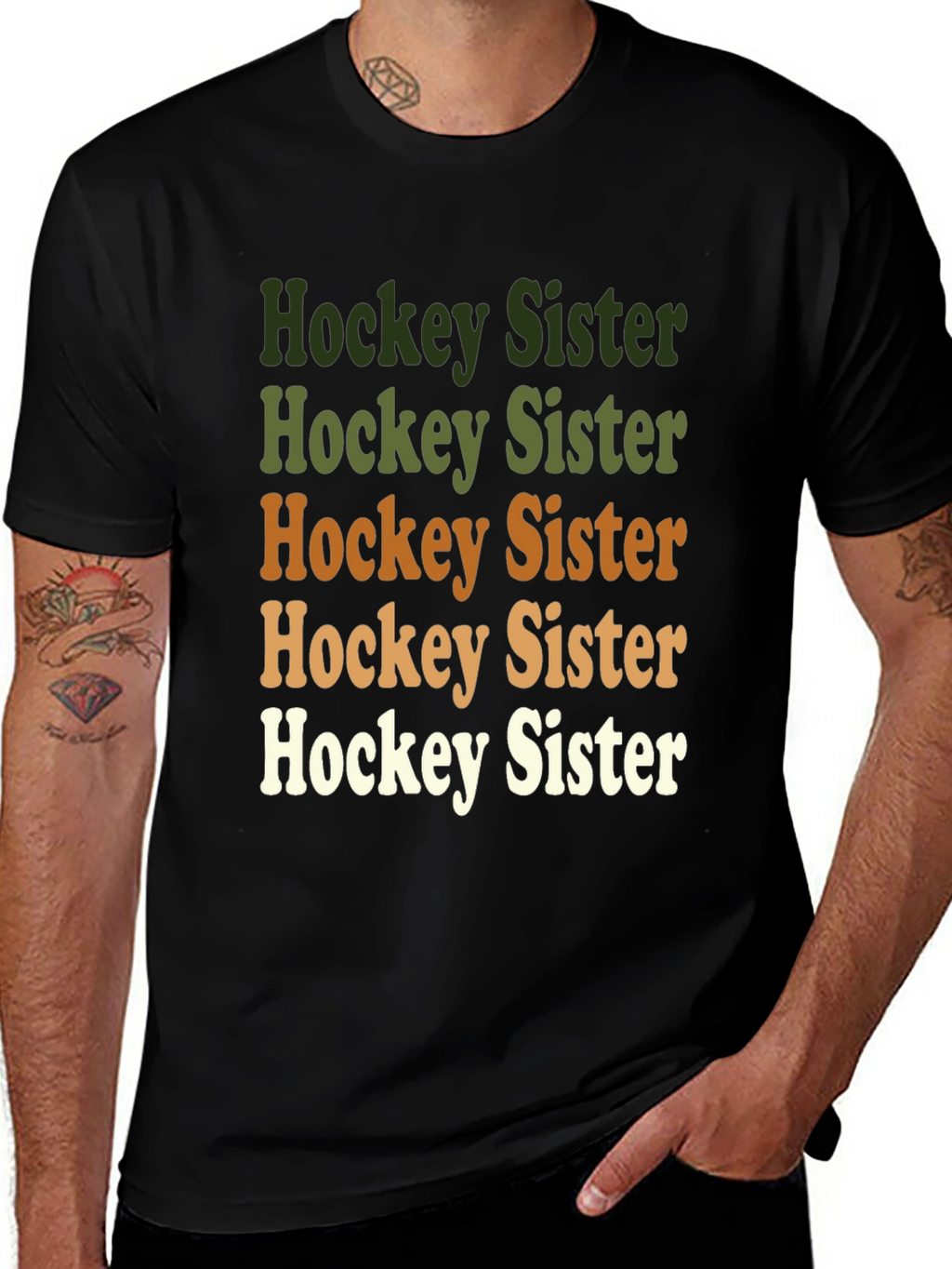 Hockey Sister Graphic Tee - Retro Style!