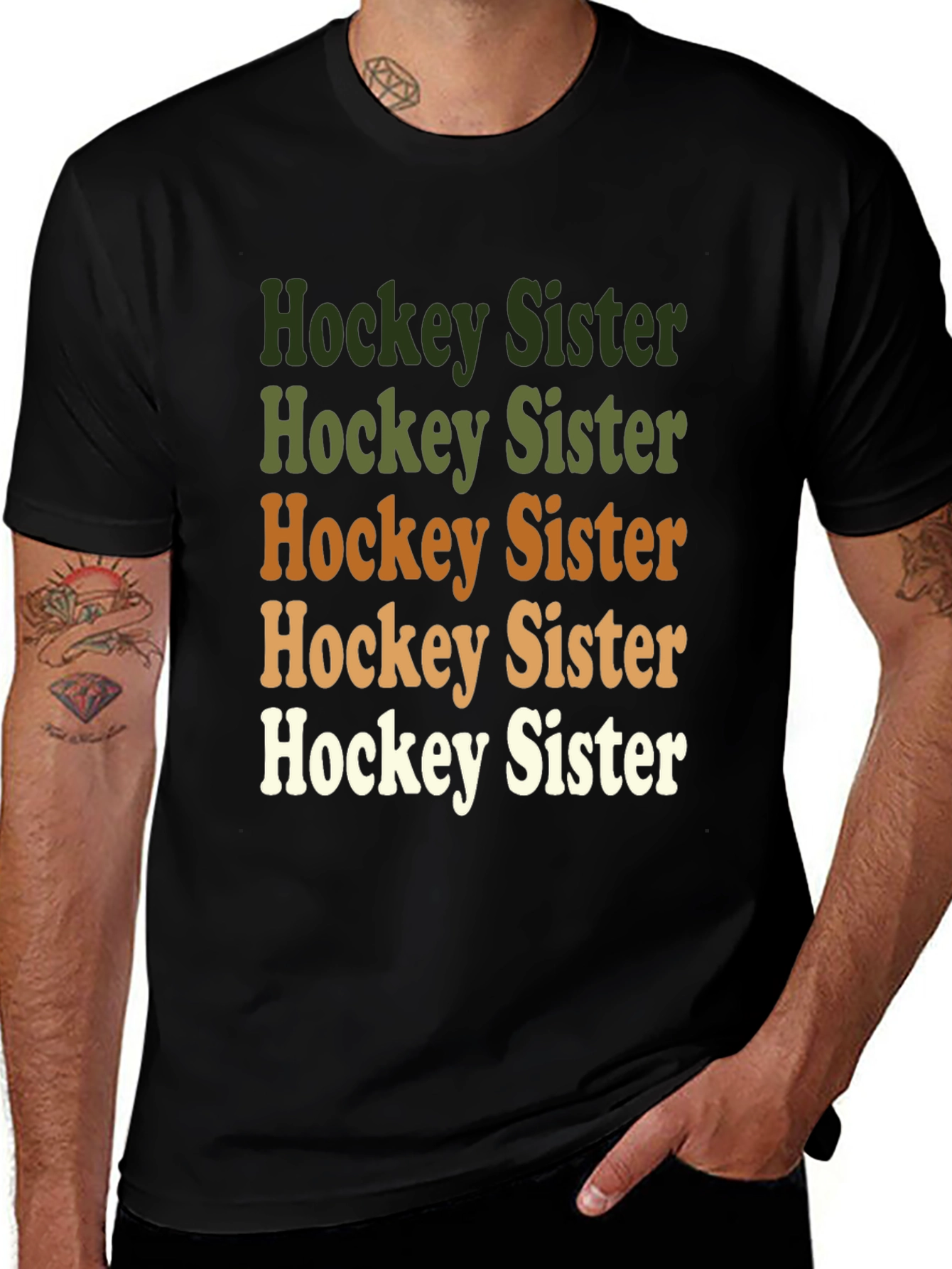 Hockey Sister Graphic Tee - Retro Style!