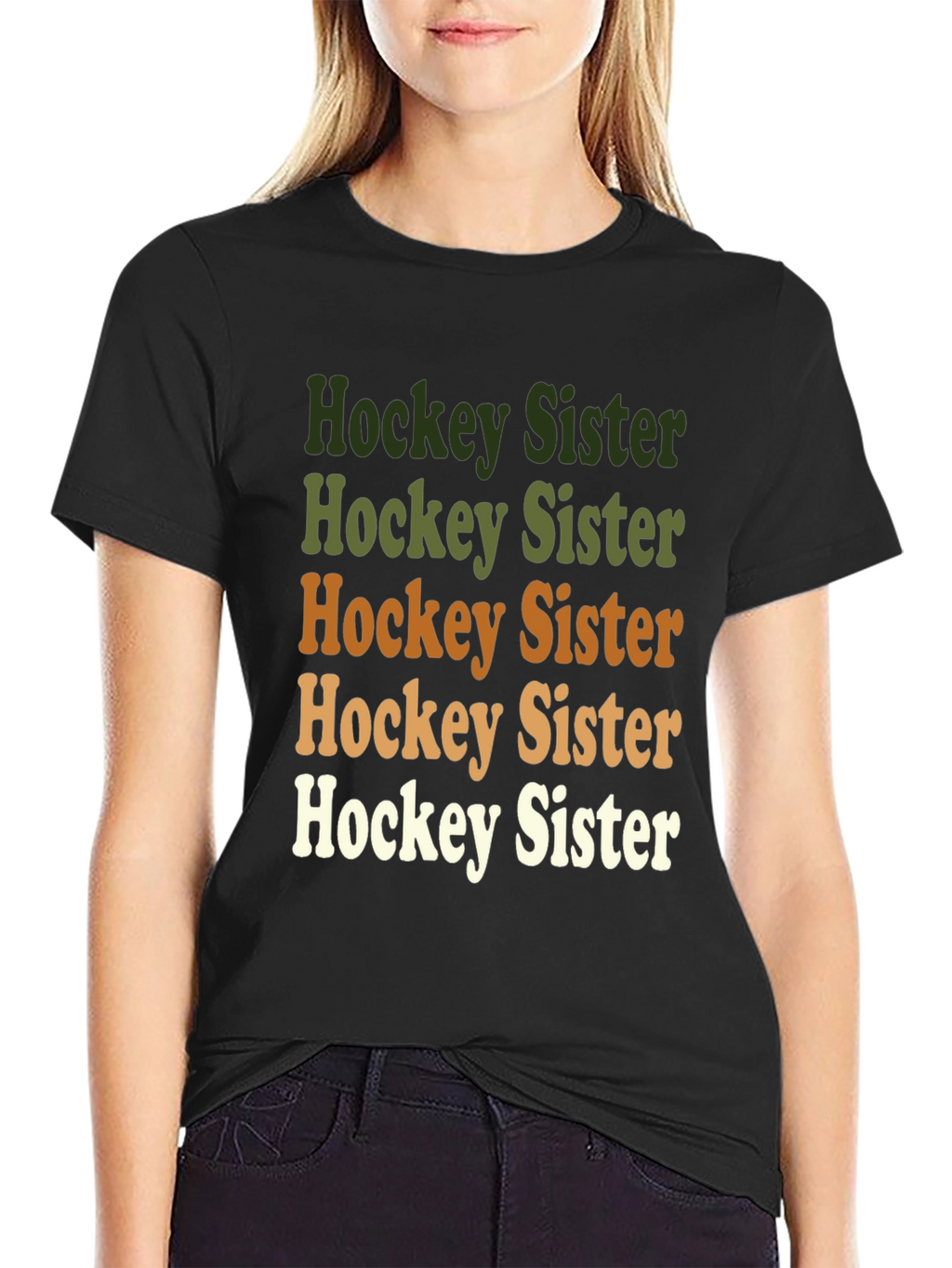 Hockey Sister Graphic Tee - Retro Style!