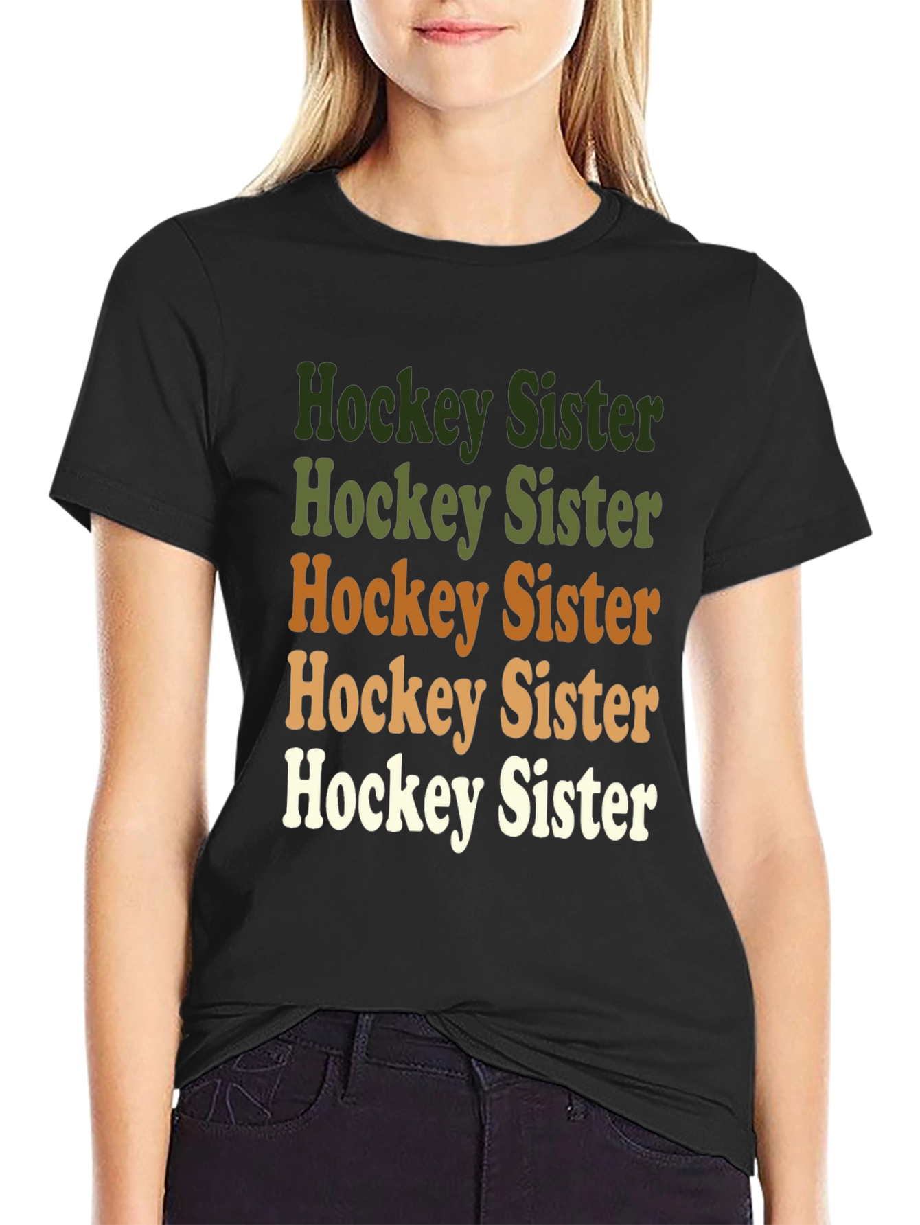 Hockey Sister Graphic Tee - Retro Style!