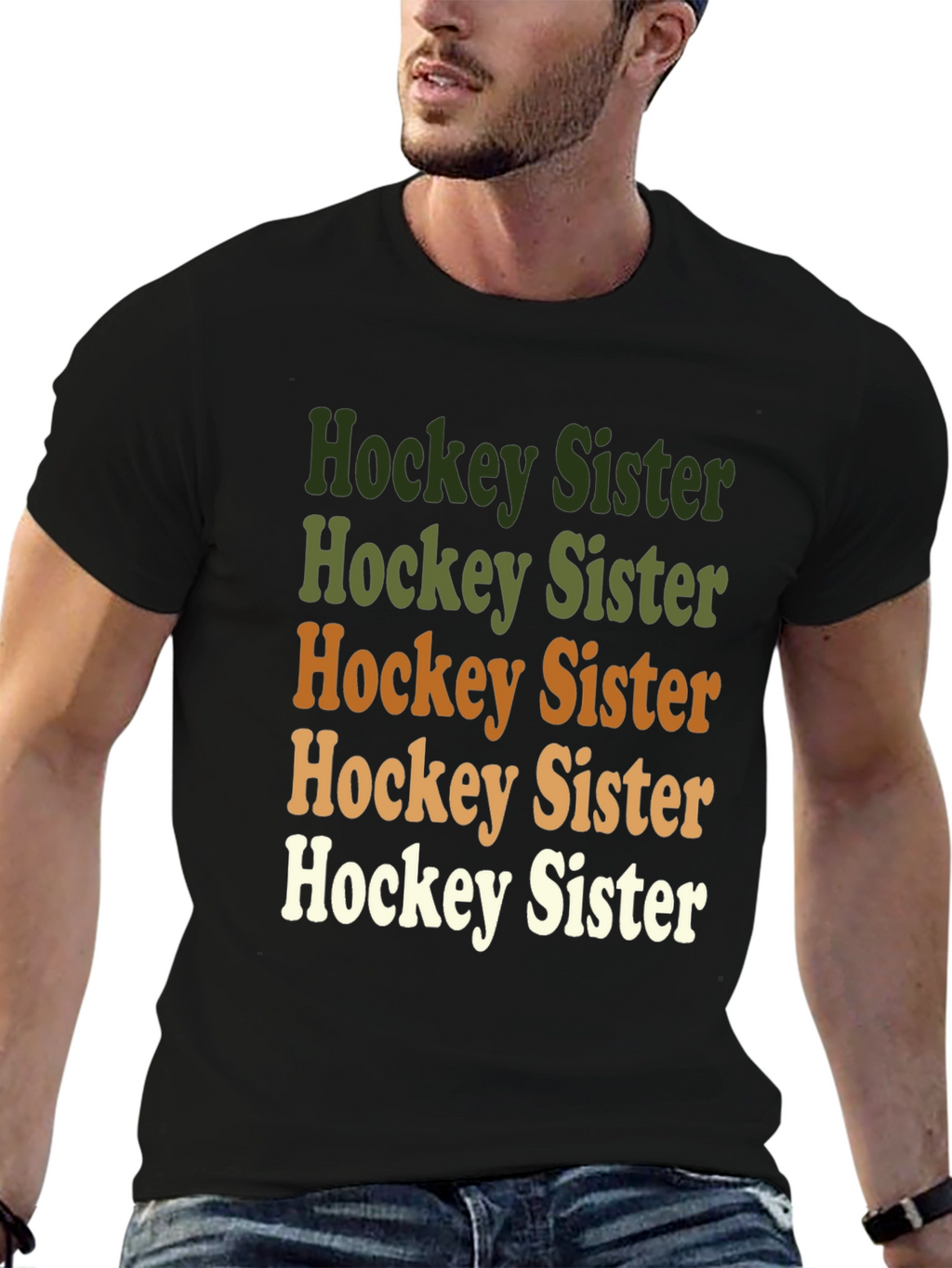 Hockey Sister Graphic Tee - Retro Style!