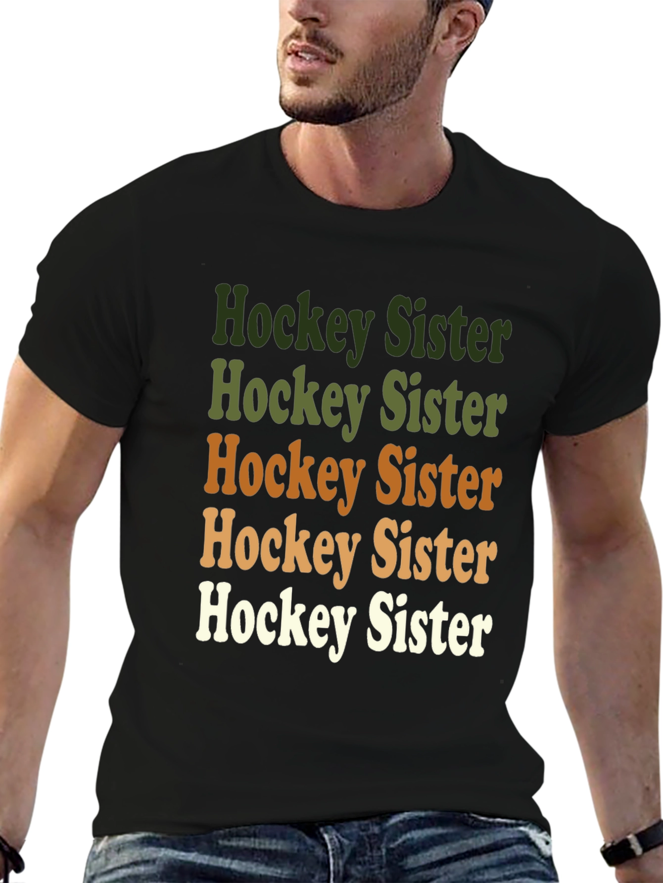Hockey Sister Graphic Tee - Retro Style!