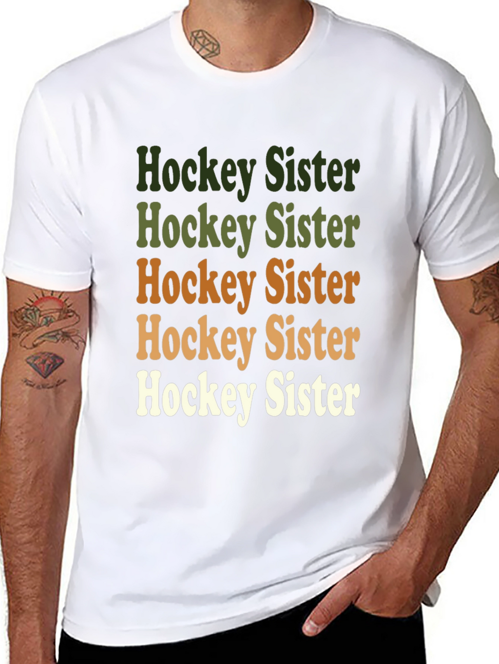 Hockey Sister Graphic Tee - Retro Style!