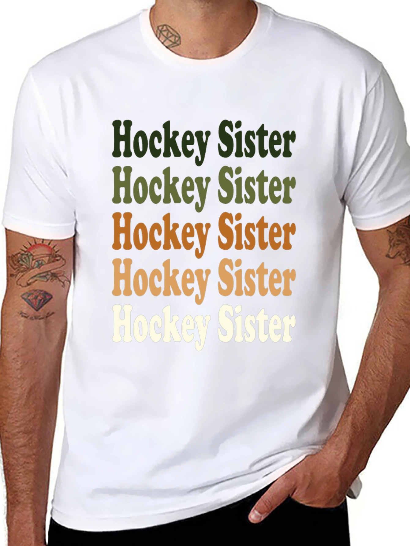 Hockey Sister Graphic Tee - Retro Style!