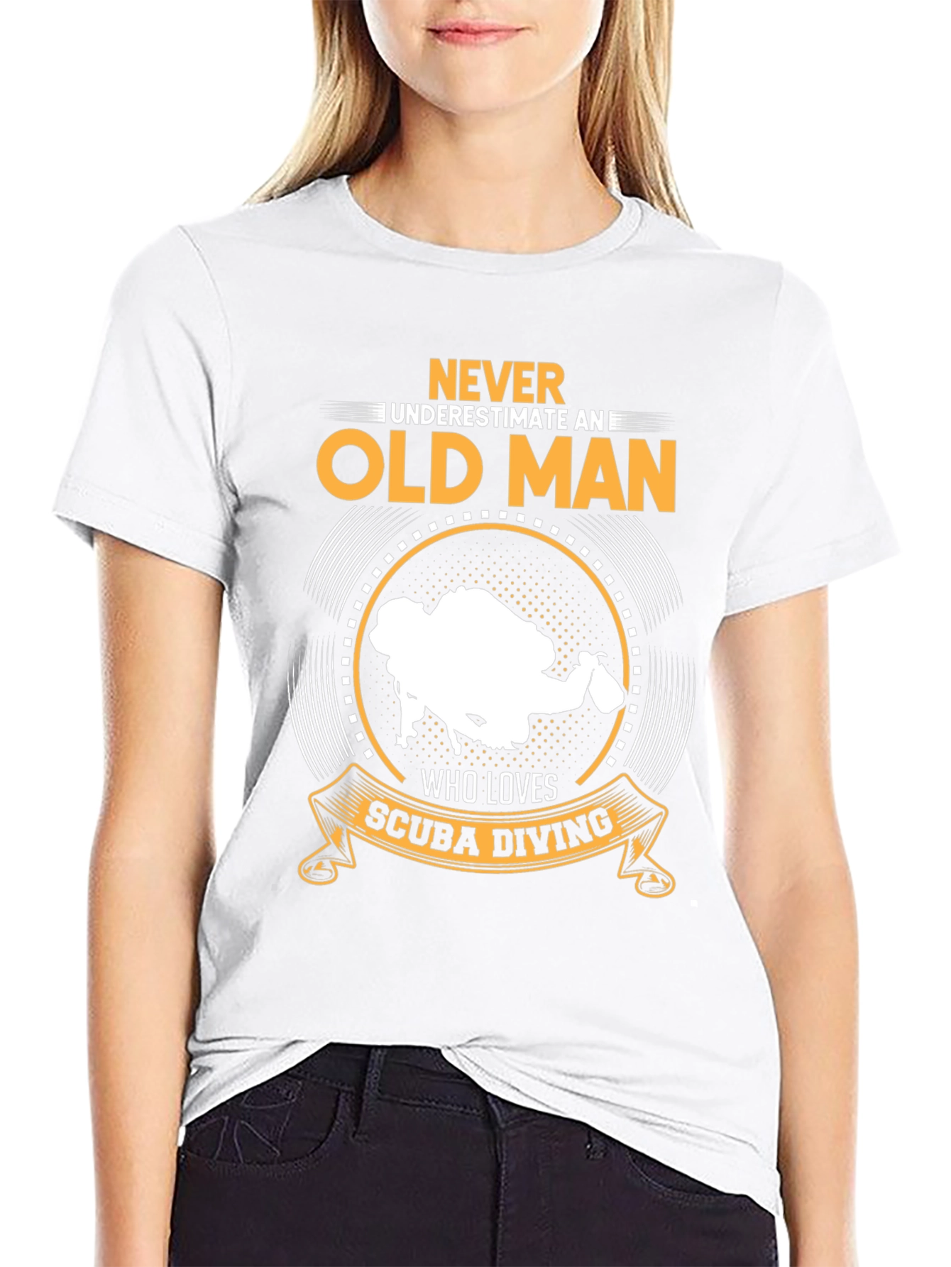 Never Underestimate Scuba Diving Old Man T-Shirt