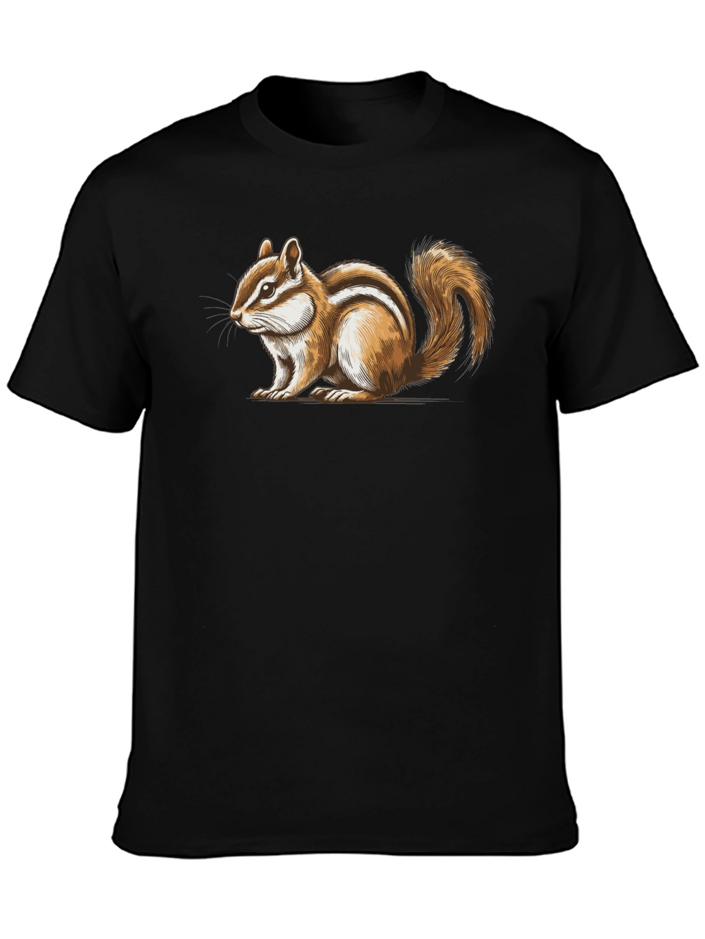 Chipmunk Graphic T-Shirt - Mens Black Tee