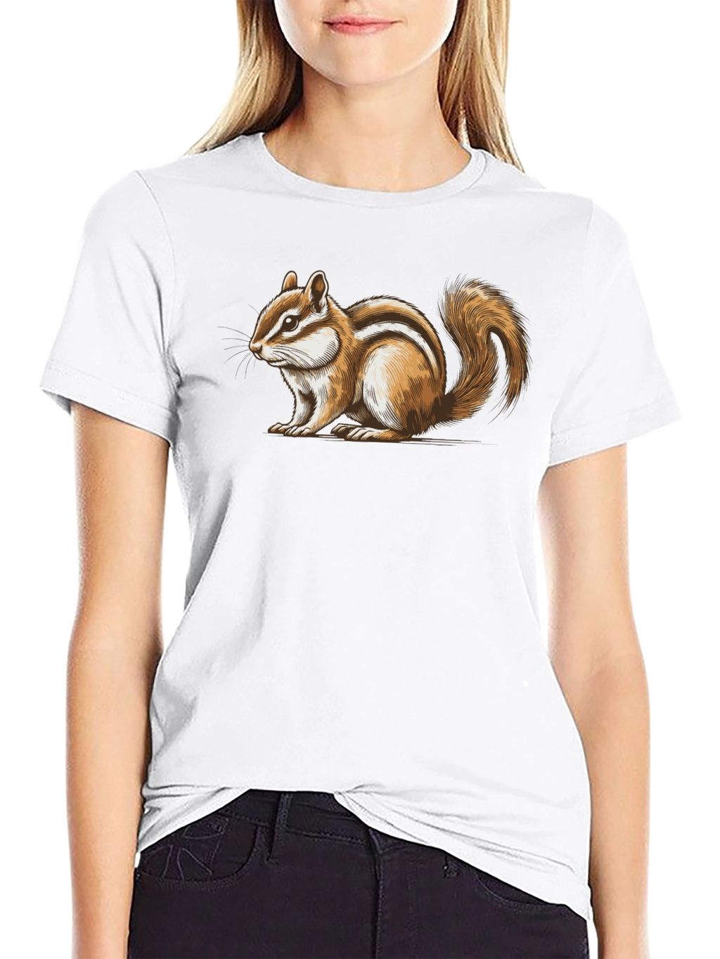 Chipmunk Graphic T-Shirt - Mens Black Tee