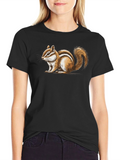 Chipmunk Graphic T-Shirt - Mens Black Tee